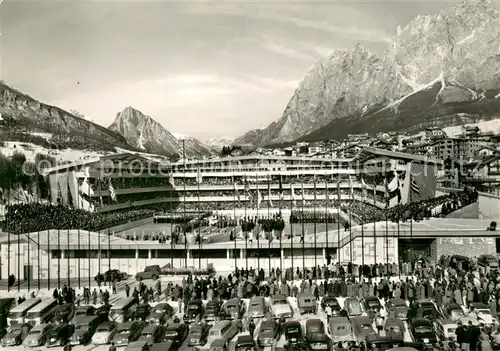 AK / Ansichtskarte Cortina_d_Ampezzo Olympisches Eisstadion Olympische Winterspiele 1956 Cortina_d_Ampezzo