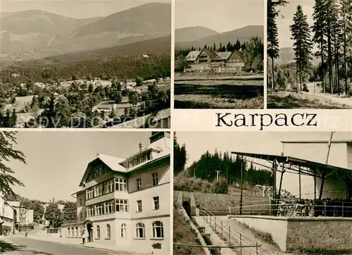 AK / Ansichtskarte Karpacz_Krummhuebel_Poland Panorama Berghotel Orlinek Sessellift 