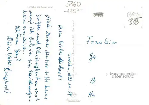 AK / Ansichtskarte Iserlohn Teilansicht m. Kirche Iserlohn