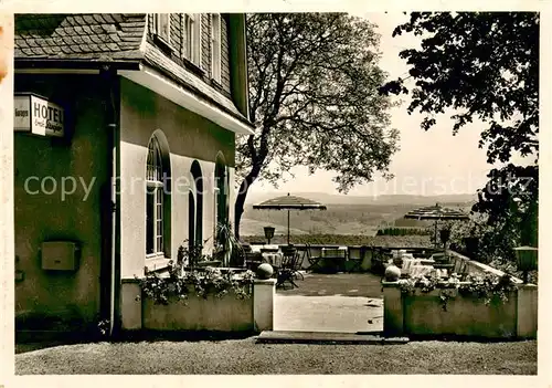 AK / Ansichtskarte Roedgen_Siegen Hotel Cafe Haus Stangler Terrassenansicht Roedgen Siegen