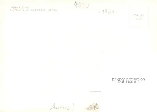 AK / Ansichtskarte Muelheim_Ruhr Friedrich Ebert Strasse Muelheim Ruhr