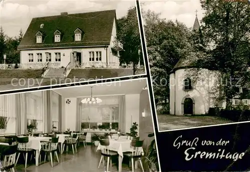 AK / Ansichtskarte Niederdielfen Cafe Restaurant Eremitage Innen und Aussen Niederdielfen