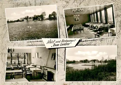 AK / Ansichtskarte Ankum Hotel Restaurant Zum Lordsee Innen  und Aussenansicht Ankum
