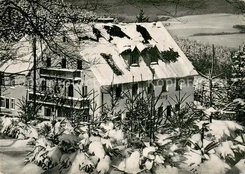 AK / Ansichtskarte Berleburg_Bad Gasthof Pension Erholung im Schnee Berleburg_Bad