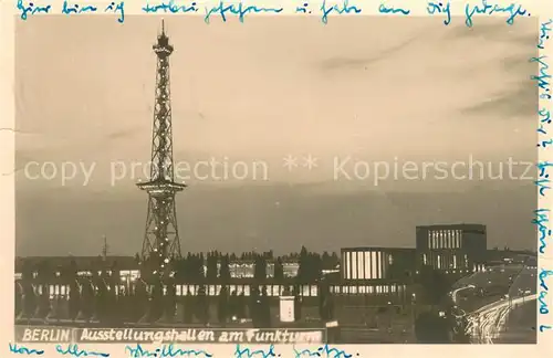 AK / Ansichtskarte Berlin Austellungshalle am Funkturm Berlin