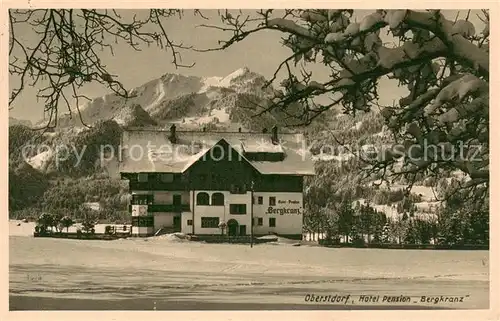 AK / Ansichtskarte Oberstdorf Hotel Pension Bergkranz Im Winter Oberstdorf