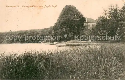 AK / Ansichtskarte Grunewald_Berlin Grunewaldsee m. Jagdschloss Grunewald Berlin