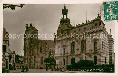 AK / Ansichtskarte Dreux_28 La Caisse d Epargne et L Eglise St.Pierre 