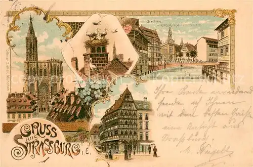 AK / Ansichtskarte Strassburg_Elsass Zix Platz u. Zionskirche Strassburg Elsass