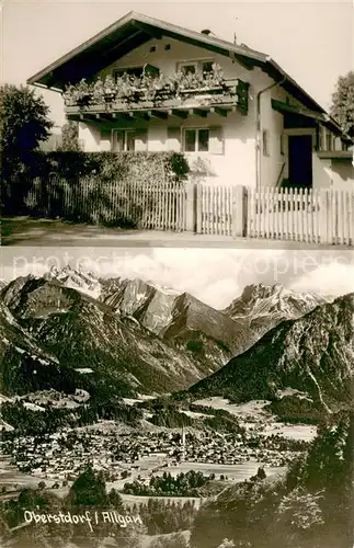 AK / Ansichtskarte Oberstdorf Hotel Pension Becker u. Gesamtansicht Oberstdorf