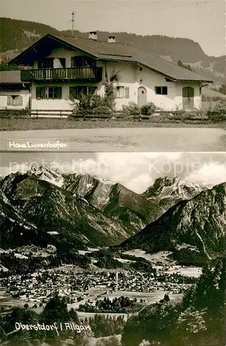 AK / Ansichtskarte Oberstdorf Haus Luxenhofen und Oberstdorf Gesamtansicht Oberstdorf