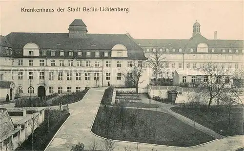 AK / Ansichtskarte Lichtenberg_Berlin Krankenhaus mit Seuchenbaracke Lichtenberg Berlin