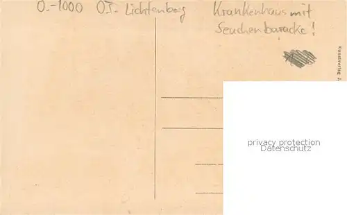 AK / Ansichtskarte Lichtenberg_Berlin Krankenhaus mit Seuchenbaracke Lichtenberg Berlin