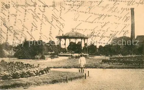 AK / Ansichtskarte Comines_59 Le Jardin public Feldpost 