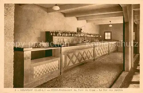 AK / Ansichtskarte Vouvray_Indre et Loire Hotel Restaurant du Pont de Cisse Le Bar des Jardins Vouvray Indre et Loire