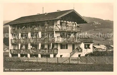 AK / Ansichtskarte Oberstdorf Fremdenheim Haus Vogtland Oberstdorf