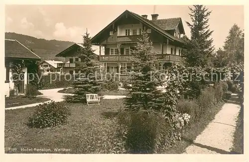 AK / Ansichtskarte Oberstdorf Hotel Pension Walther Oberstdorf