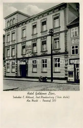 AK / Ansichtskarte Bad_Blankenburg Hotel Goldener Loewe Bad_Blankenburg
