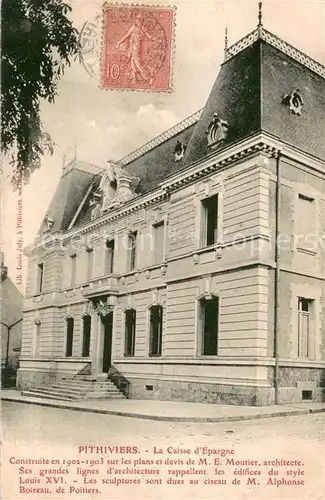 AK / Ansichtskarte Pithiviers_Loiret La Caisse d Epargne Pithiviers Loiret