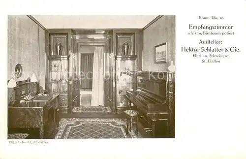 AK / Ansichtskarte St_Gallen_SG Raumkunst Ausstellung 1912 Raum No 16 Empfangszimmer St_Gallen_SG