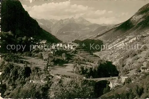 AK / Ansichtskarte Stalden_VS im Vispertal Kinnbruecke Panorama Stalden_VS