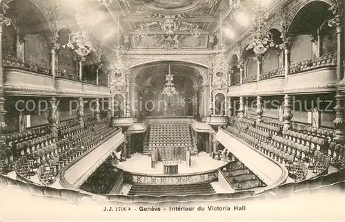 AK / Ansichtskarte Geneve_GE Interieur du Victoria Hall Geneve_GE