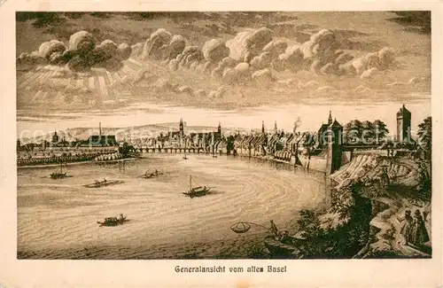 AK / Ansichtskarte Basel_BS Generalansicht von Alt Basel Basel_BS