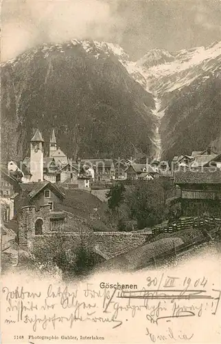 AK / Ansichtskarte Goeschenen_Goeschenen_UR Ortsansicht mit Kirche 