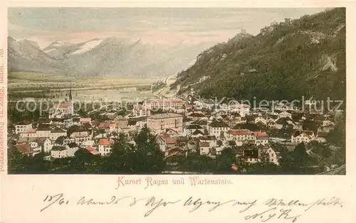 AK / Ansichtskarte Ragaz_Bad Panorama mit Wartenstein Ragaz_Bad