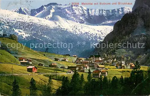 AK / Ansichtskarte Melchtal mit Rothorn und Glockhaus Melchtal