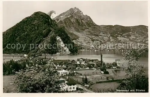 AK / Ansichtskarte Stansstad Panorama mit Pilatus Stansstad