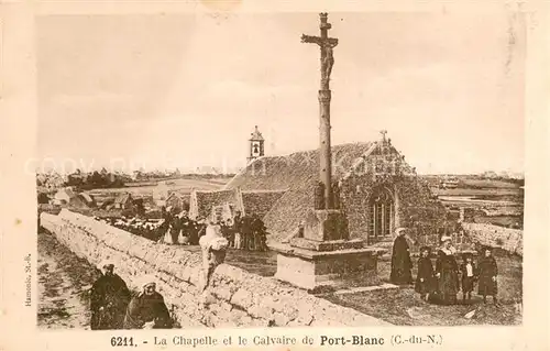 AK / Ansichtskarte Port_Blanc La Chapelle et le Calvaire Port_Blanc