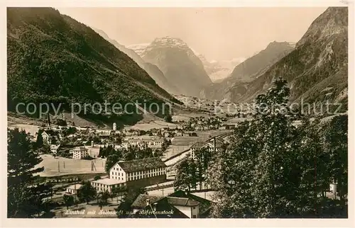 AK / Ansichtskarte Linthal__GL mit Selbsanft und Bifertenstock 