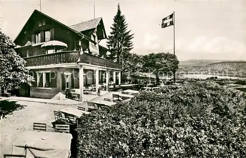 AK / Ansichtskarte Adliswil Berg Restaurant Felsenegg Aussenansicht m. Terrasse Adliswil