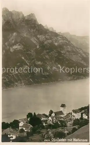 AK / Ansichtskarte Obstalden Panorama mit Wallensee Obstalden