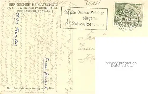 AK / Ansichtskarte Bern_BE Erlacherhof Junkerngasse Bern_BE