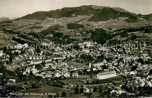 AK / Ansichtskarte Wald_ZH Fliegeraufnahme mit Scheidegg und Hoernli Wald_ZH