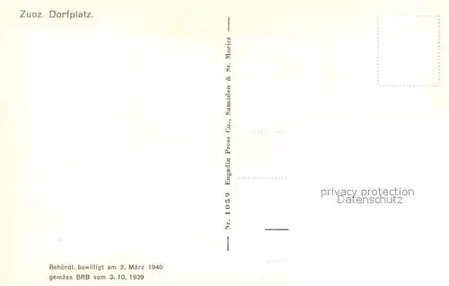 AK / Ansichtskarte Zuoz_GR Dorfplatz Kirche Zuoz_GR