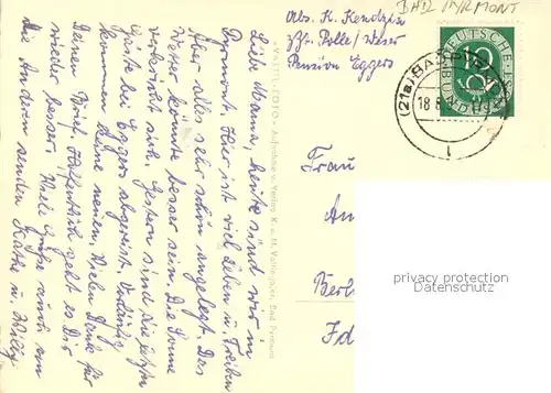 AK / Ansichtskarte Bad_Pyrmont Fliegeraufnahme Bad_Pyrmont