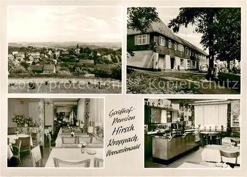 AK / Ansichtskarte Kroppach Gasthof Pension Hirsch Gaststube Theke Panorama Kroppach