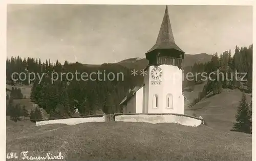 AK / Ansichtskarte Davos_GR Kirchlein Frauenkirch Davos_GR