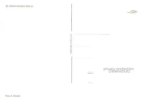 AK / Ansichtskarte Glarus_GL St. Fridolinskirche Innenansicht Glarus_GL
