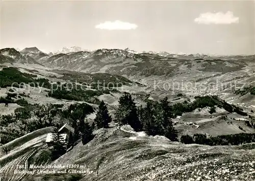 AK / Ansichtskarte Hundwilerhoehe Panorama Blick auf Urnaesch und Glaernisch Hundwilerhoehe