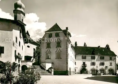 AK / Ansichtskarte Maienfeld_GR Staedliplatz mit Sprecherhaus 