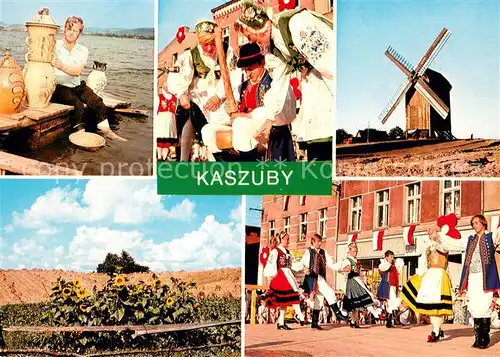 AK / Ansichtskarte Kaszuby Toepfer Folklore Windmuehle Parklandschaft 