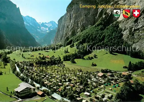 AK / Ansichtskarte Lauterbrunnen_BE Camping Jungfrau Berner Alpen Lauterbrunnen BE