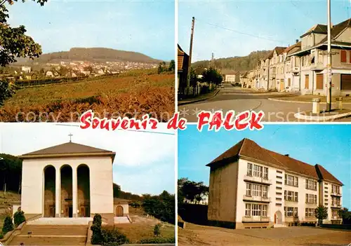 AK / Ansichtskarte Falck Vue generale Rue de la Gare Eglise Christ Roi Groupe Scolaire Falck