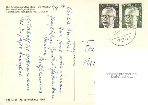 AK / Ansichtskarte Horb_Neckar Liebfrauenhoehe Horb Neckar