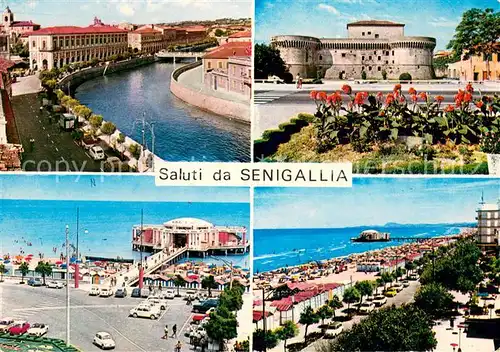 AK / Ansichtskarte Senigallia Stadtansichten Rocca Roveresca Kanal Seebruecke Strand Senigallia
