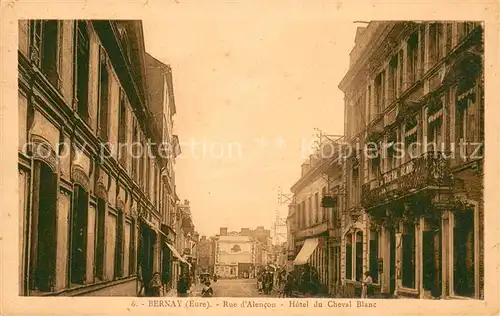 AK / Ansichtskarte Bernay_27 Rue D Alencon   Hotel du Cheval Blanc 